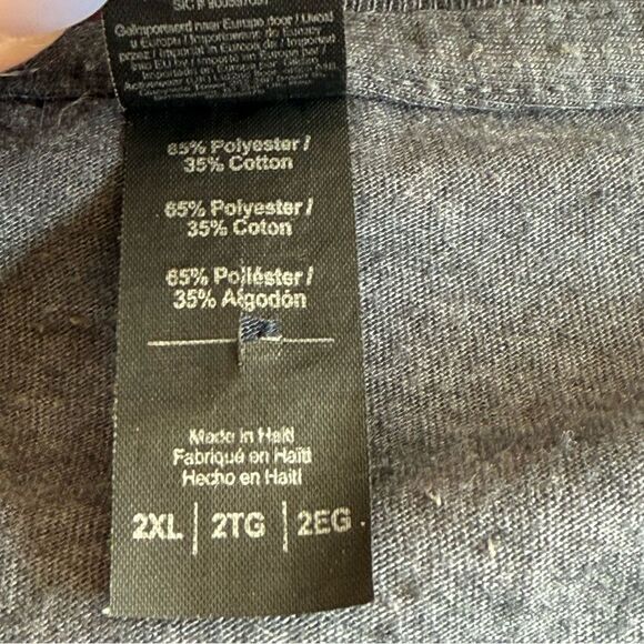 Anvil Lightweight Skull & Crossbones Poker Player Tee Shirt T-Shirt Gray Sz 2XL - Picture 8 of 9